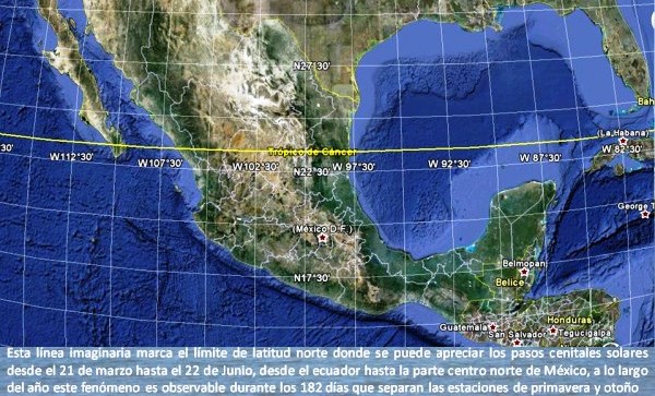 ¿Por dónde pasa el Trópico de Cáncer en México?